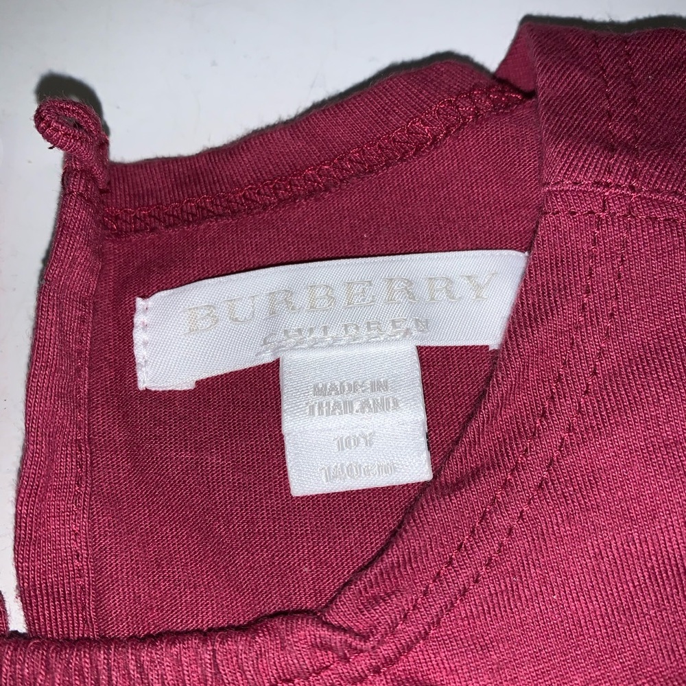 Girls Burberry top 10y